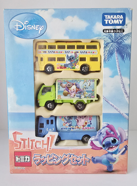 TOMY多美卡迪士尼史迪仔巴士货车油罐车套装