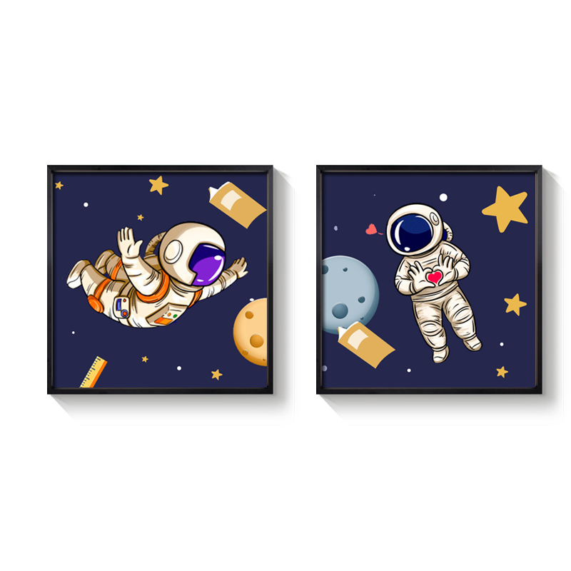 带相框钻石画满钻宇航员太空人