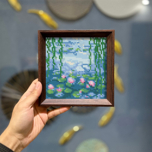 （送相框）莫奈睡莲diy钻石画