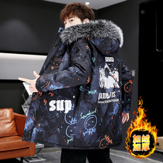 Ветровка мужская 派克服12青少年冬装棉衣外套13岁男孩初中学生14棉服15胖大童棉袄