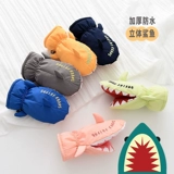 Детские демисезонные перчатки для мальчиков, водонепроницаемая лыжная утепленная детская акула, 2-5 лет