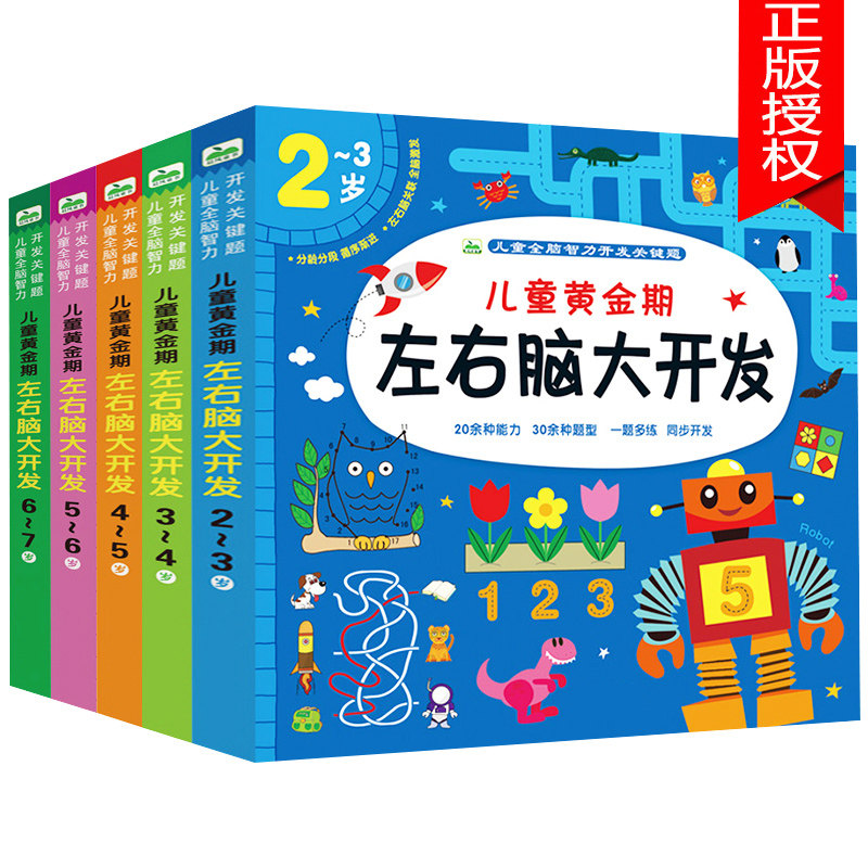 儿童黄金期左右脑智力大开发2-3-4-5-6-7岁逻辑思维训练益智游戏