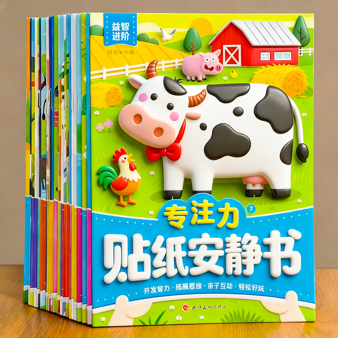 儿童专注力贴纸书宝宝贴贴画粘贴纸全脑开发益智玩具趣味卡通贴