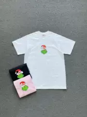 Lightning Delivery Supreme 24Fw Grinch Tee Green Monster Grinch Logo Christmas Short Sleeve T-Shirt
