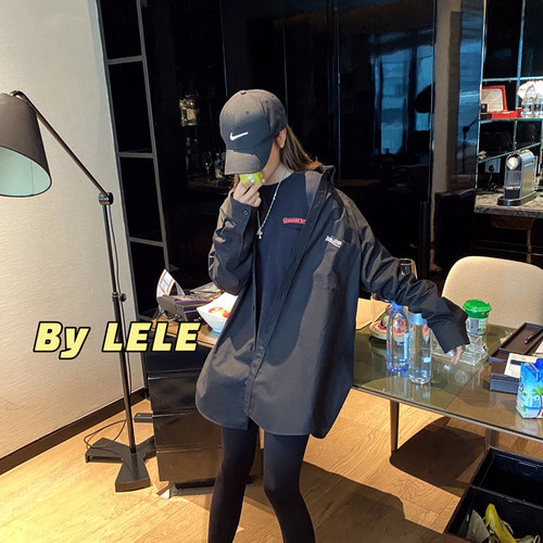 LEDAFOR3 经典可乐标 百灵达刺绣 Oversize 黑色 衬衫 男女同款