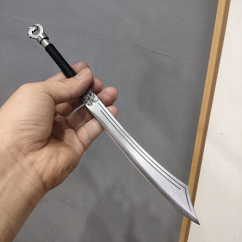 迷你微兵器一比五微缩手工锻打茶刀普洱个人把玩玄关摆件未开刃