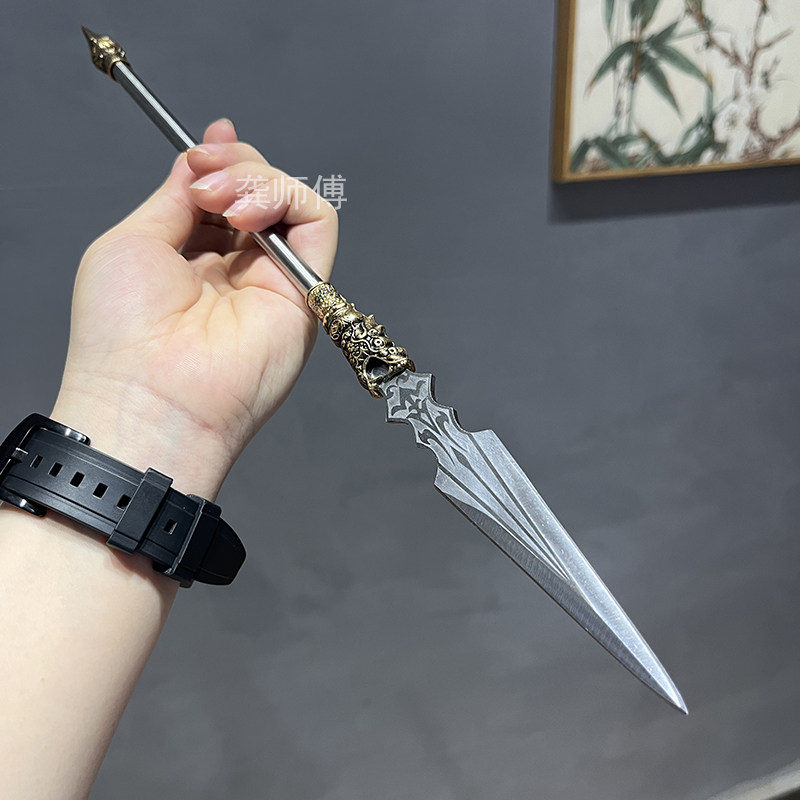 【买一送一】项羽霸王枪微兵器摆件个人手工茶刀复古把玩玄关家居