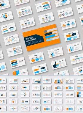 ppt模板项目流程业务介绍图表信息图工作总结投资品牌产品营销541