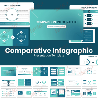 ppt模板比较优劣对比信息图商业工作管理总结品牌营销项目投资451