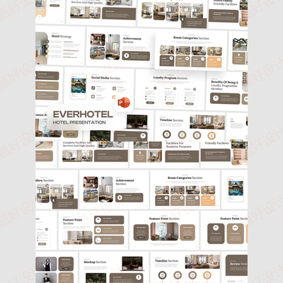 ppt模板度假酒店旅游商业品牌产品项目营销客户业务流程投资386