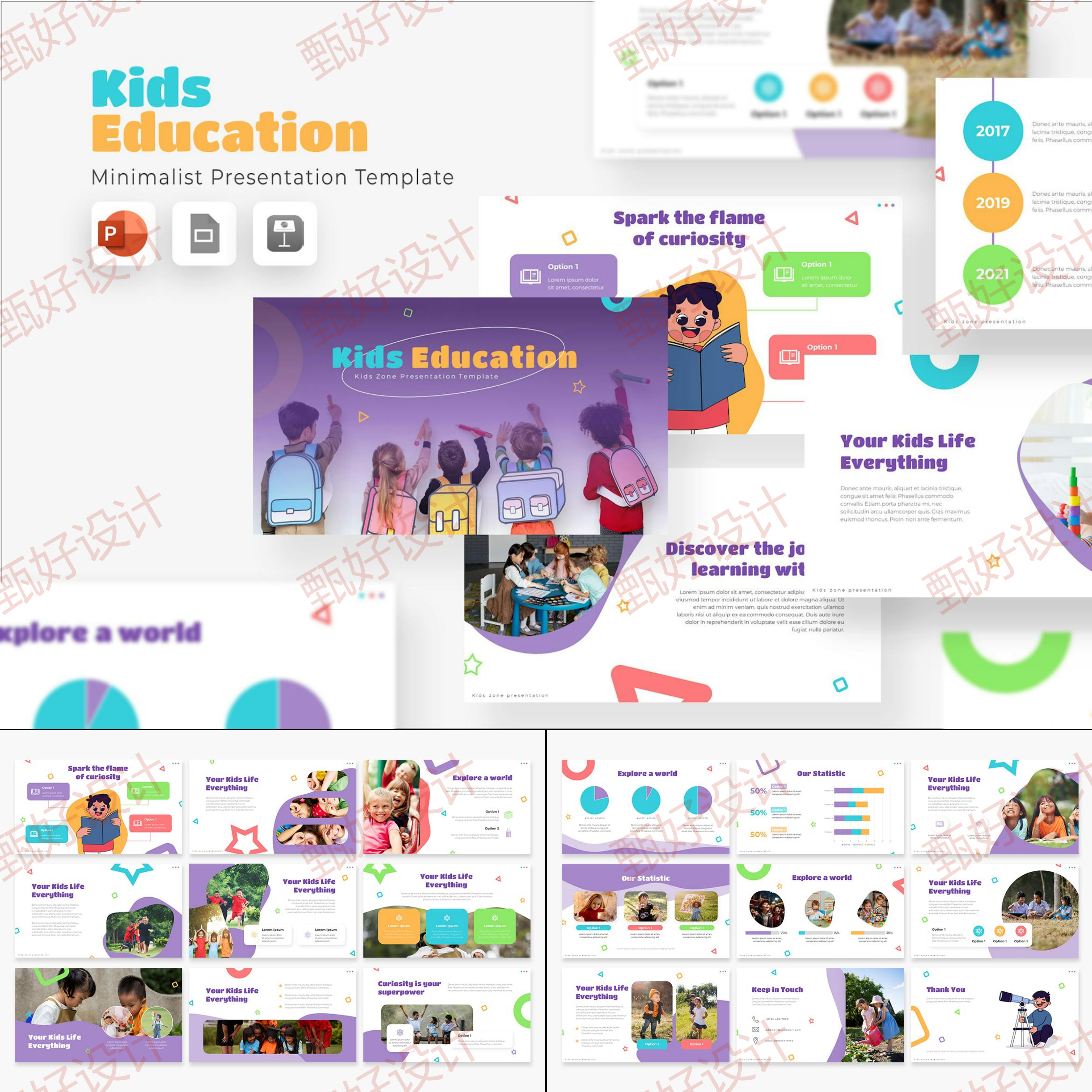 ppt模板儿童学校课程教育培训机构商业公司品牌营销投资推广14