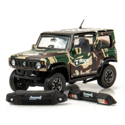 BM 1/64 合金汽车模型  小车型 铃木 Jimny 联名Aape 可开门