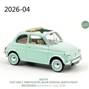 NOREV Blue 合金汽车模型 500 Pastel 菲亚特Fiat 1968