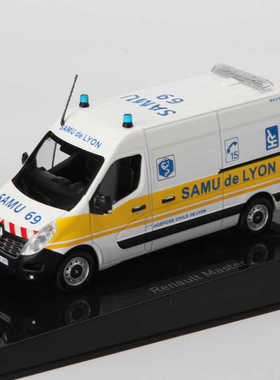 NOREV 1/43 雷诺 RENAULT MASTER 2014SAMU DE LYON合金模型 白色