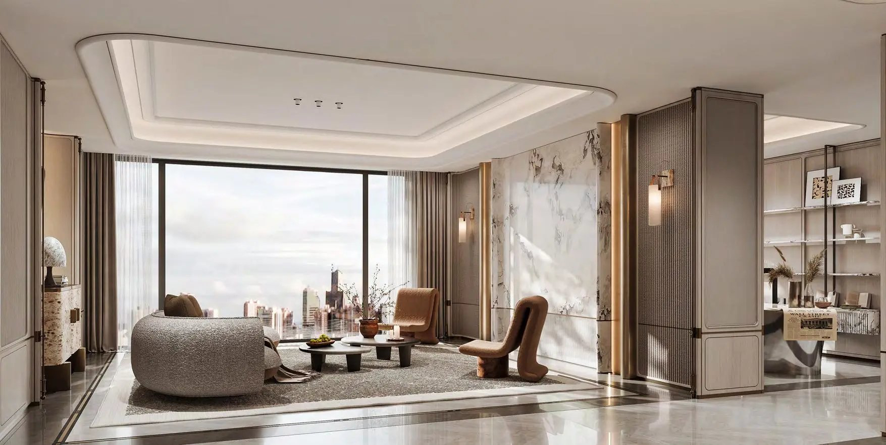 【HWCD】福州绿城·芝兰月华两套精装样板丨PPT设计方案51页