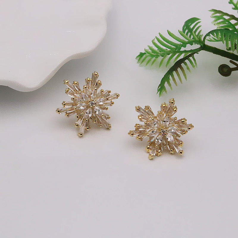 s925银针新款超闪锆石雪花耳钉时尚气质轻奢耳环女个性百搭耳饰潮,饰品/流行首饰/时尚饰品新,耳钉,淘宝优惠券,粉丝福利购,淘宝优惠卷