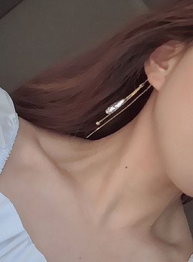 景洋饰品超仙气质长款水晶流苏耳线女2025新款爆款高级感耳环耳饰