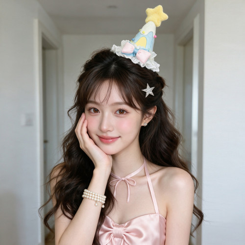 马卡龙星星生日礼帽发箍甜美拍照