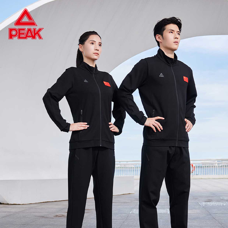 匹克运动风衣针织外套男女款2025春秋新款立领休闲开衫跑步运动服