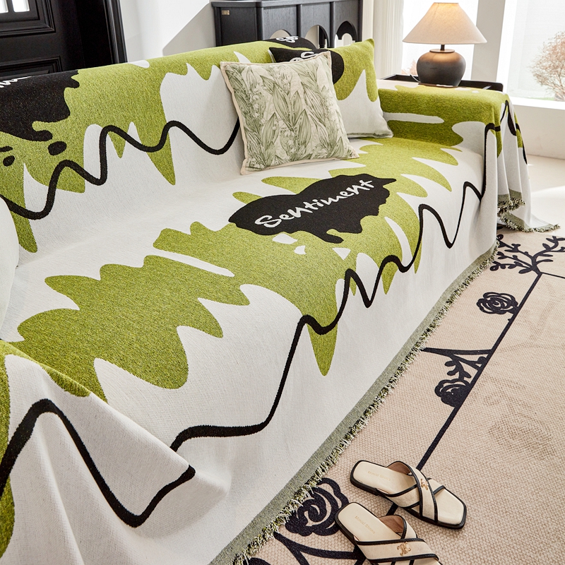 ins高级感雪尼尔沙发盖布四季通用沙发套全包沙发巾沙发盖毯坐垫