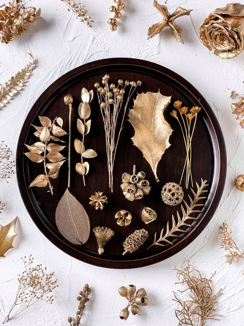 金色永生花材料包diy干花束植物图片