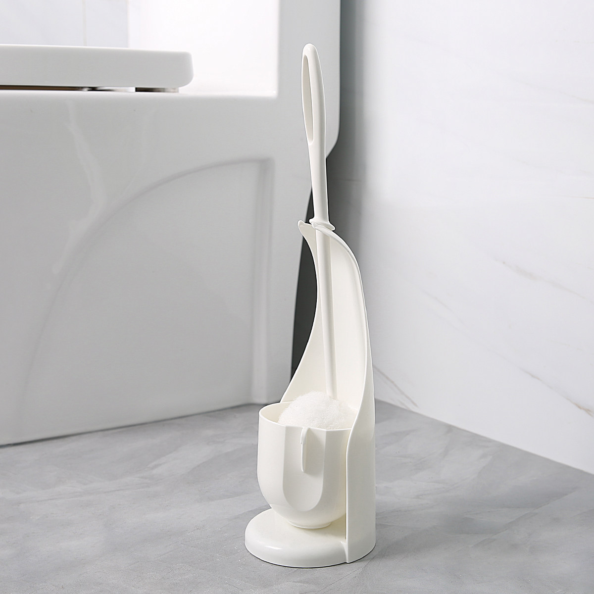 日本进口SANKO厕所马桶用清洁刷带底座无死角卫生间马桶刷子套装