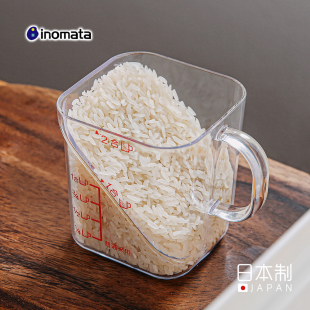 inomata日本进口量杯厨房带刻度测量家用烘焙打鸡蛋手柄计量米杯