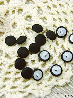 41期2   黑色 迷你小包扣 直经9mm 一组10颗=5元