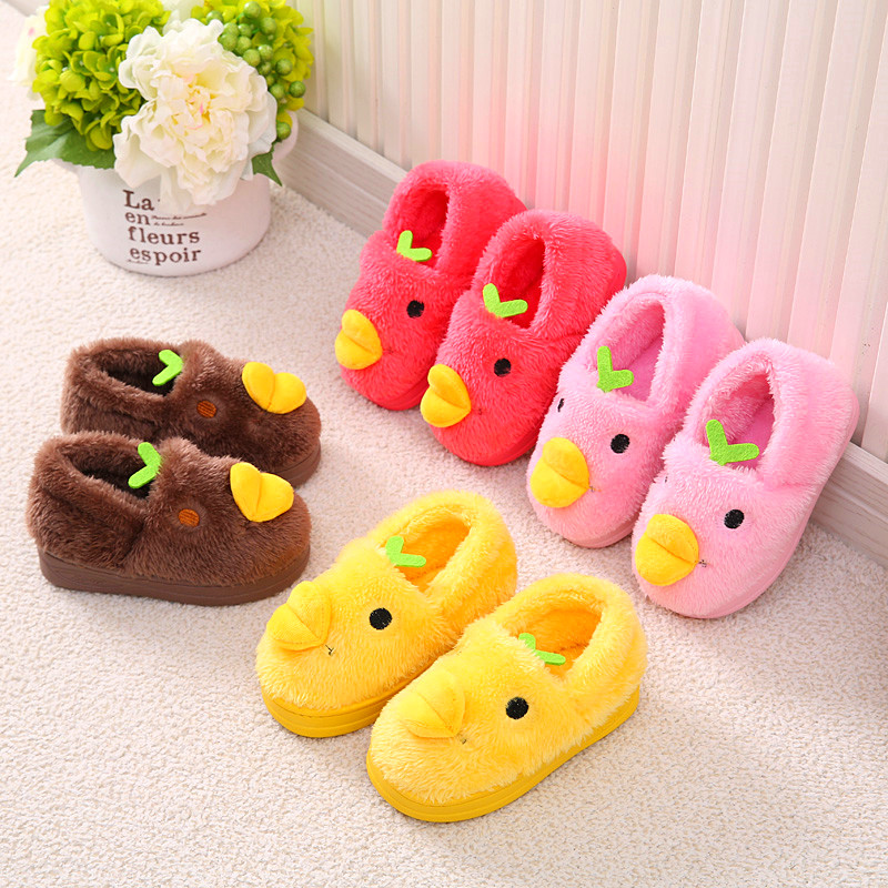 Chaussons enfants en suède pour hiver - semelle caoutchouc - Ref 1008609 Image 5