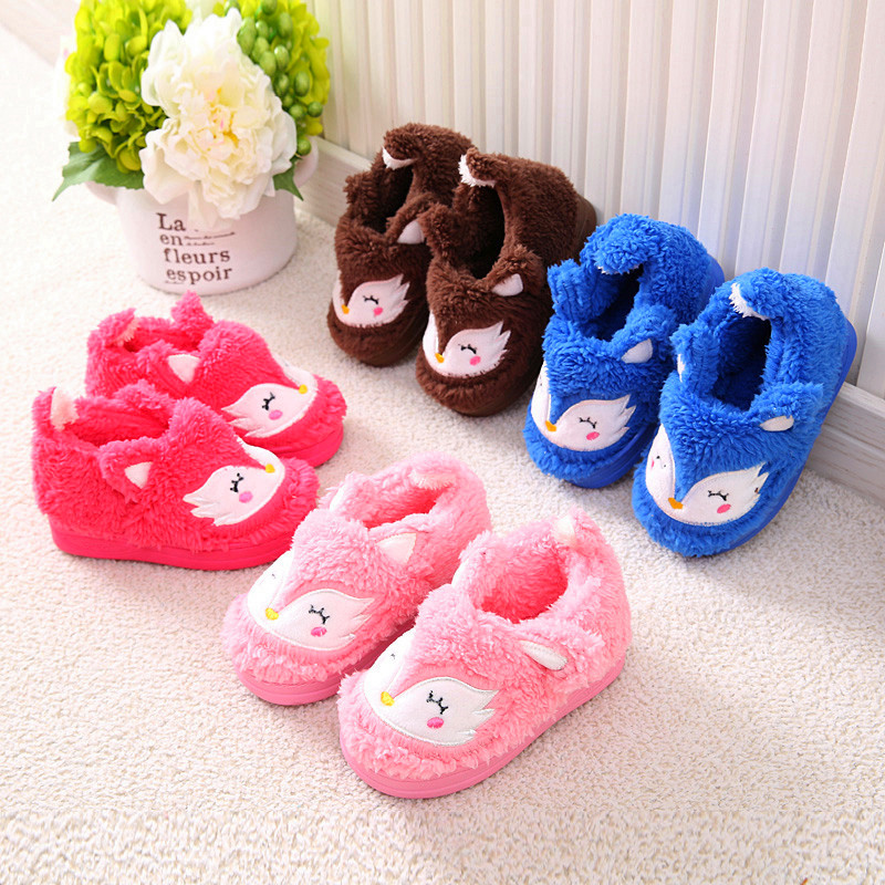 Chaussons enfants en suède pour hiver - semelle caoutchouc - Ref 1008609 Image 4