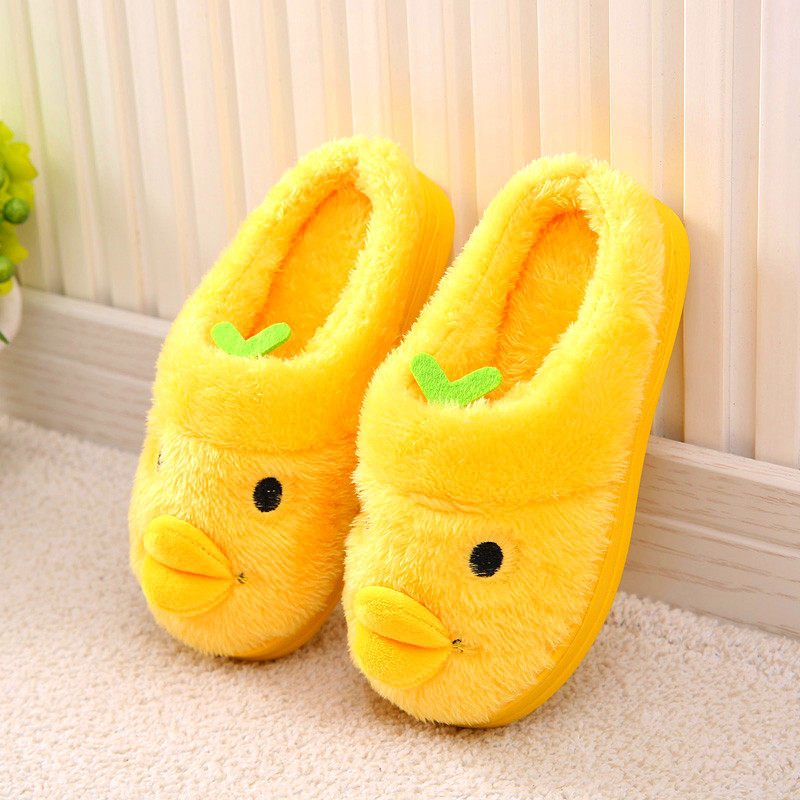 Pantoufles enfants en suède pour hiver - semelle caoutchouc - Ref 1033008 Image 4