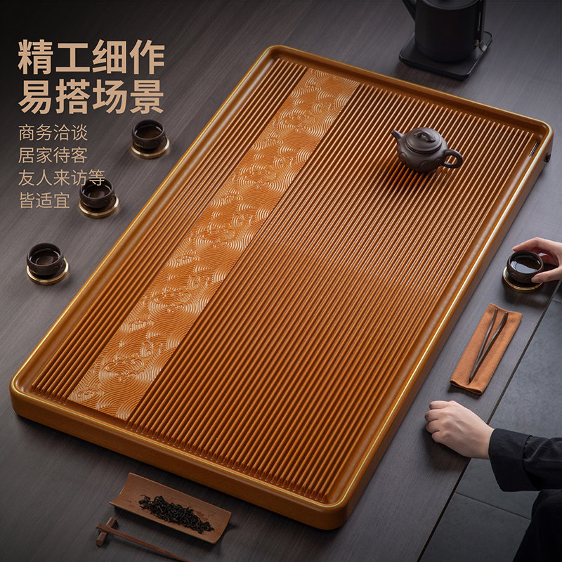 高端会客茶室茶桌长桌子专用电木茶盘家用茶台功夫茶具茶托盘茶海