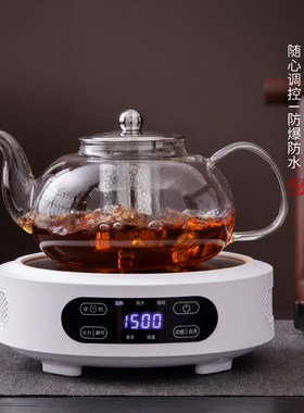 陶明堂2025新款围炉煮茶套装家用简约功夫茶具玻璃煮茶壶烧水壶
