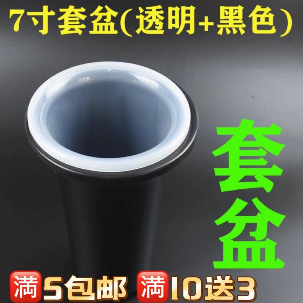 新款兰花盆套盆透明盆黑色塑料兰花专用盆加厚透气高兰草盆兰花