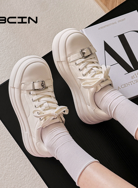 ABCIN厚底小白鞋显高时尚简约休闲鞋女D2588