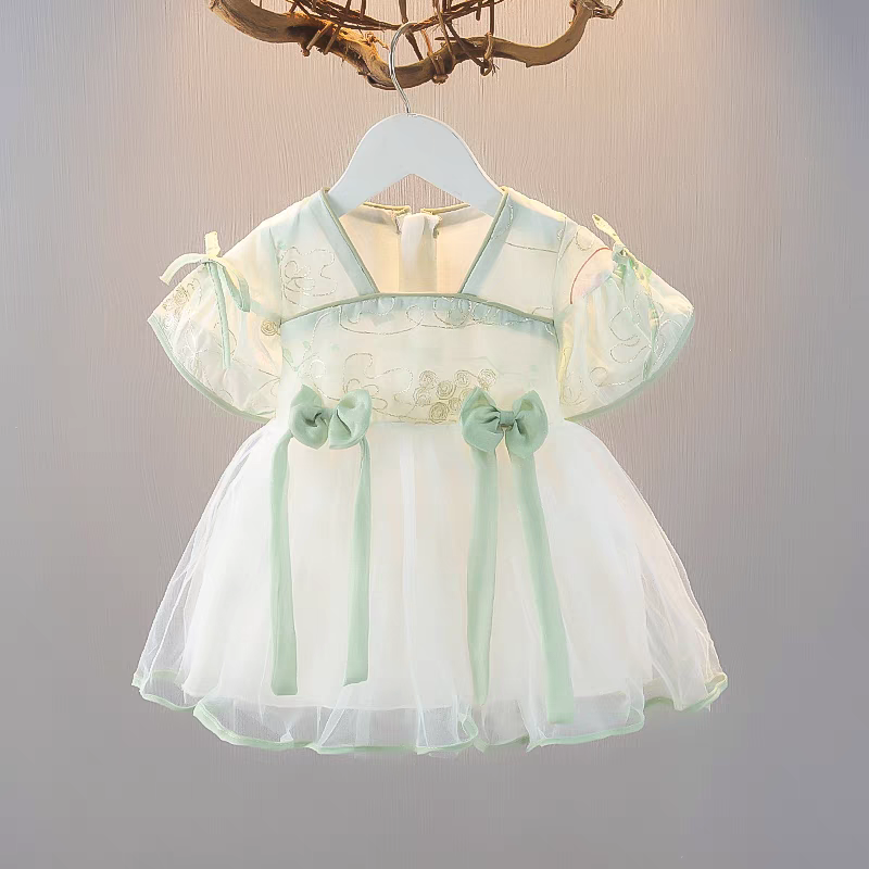 夏季汉服女宝宝连衣裙新中式