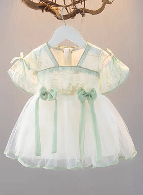夏季汉服女宝宝连衣裙新中式