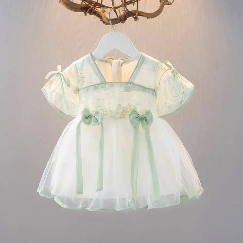 夏季汉服女宝宝连衣裙新中式