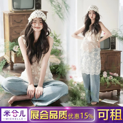 影楼孕妇小清新蕾丝写真服出租