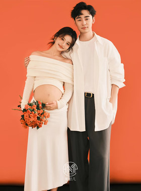情侣夫妻家居孕妇拍照写真服装