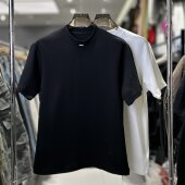 CYC潮牌纯色简约短袖 休闲T恤5017 内搭上衣时尚 半高领打底衫 男士