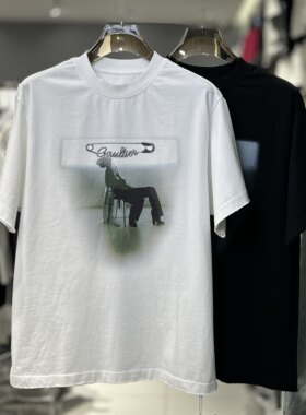 CYC潮牌夏季新款男短袖t恤340g纯棉个性印花宽松痞帅休闲上衣5069