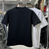 CYC潮牌纯色简约短袖 休闲T恤5013 内搭上衣时尚 半高领打底衫 男士