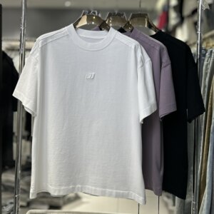 CYC潮牌高级感简约刺绣短袖T恤夏季纯棉宽松痞帅圆领半袖上衣8873
