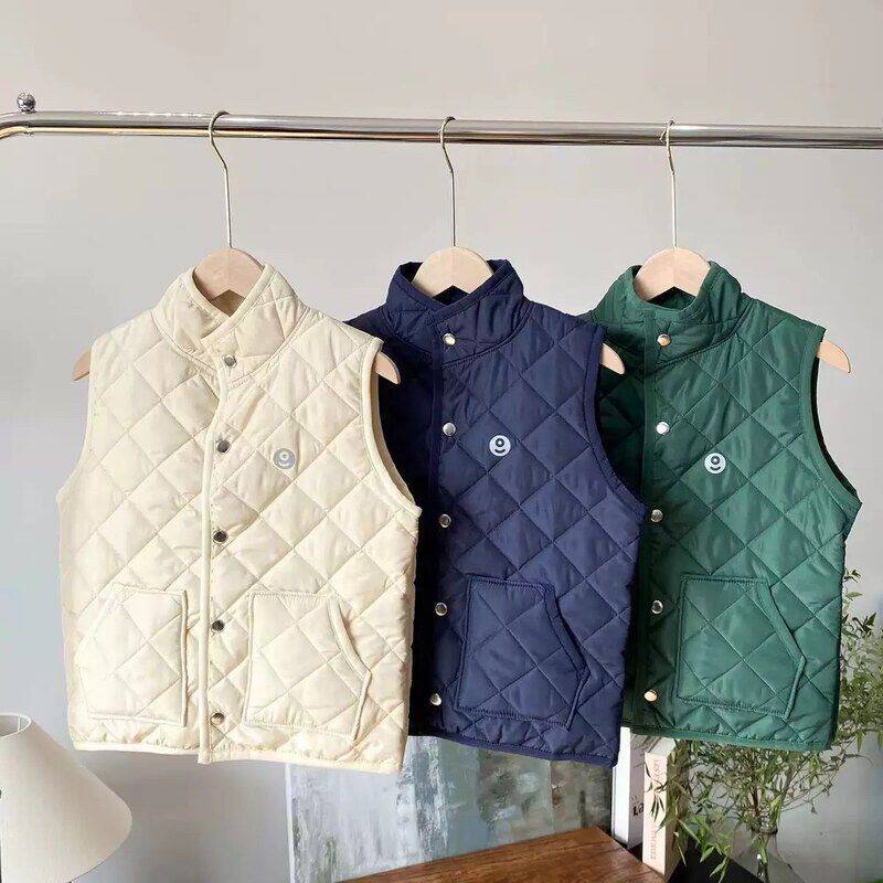 儿童马甲秋冬款2024新款外穿男童女童无袖背心夹棉保暖超好看马甲