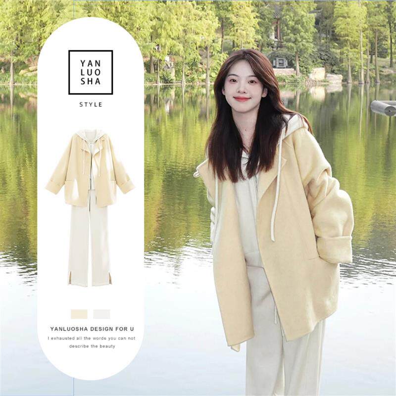 韩系卫衣运动套装女秋冬季2025新款巨好看的气质穿搭一整套高级感