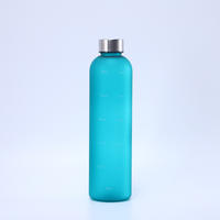 Gradient color space cup, outdoor portable large-capacity frosted sports and fitness water cup, stainless steel lid, vertical lift cup thumbnail 4