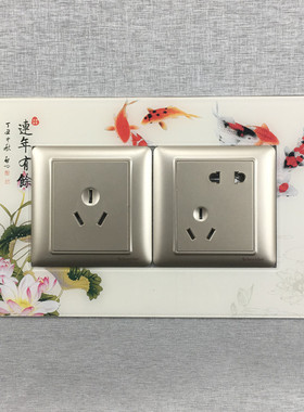 2个包邮插座电源亚克力开关贴