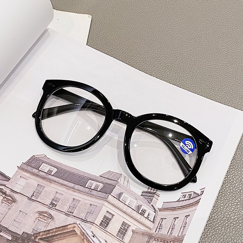 网红款韩版黑色粗框复古文艺素颜平光眼镜框女大圆脸显瘦眼镜框男