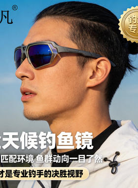 新款Q11射鱼专用偏光镜网红款户外钓鱼看漂打鱼开车高清眼镜夹片